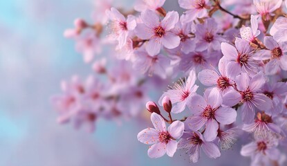 Obraz premium Pink Blossom Flowers Blooming Beautifully Outdoors in Springtime