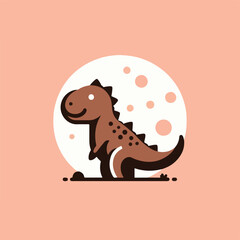 vector image of cute dinosaur