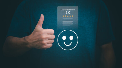 Customer services best excellent business rating experience. Satisfaction survey concept. user...