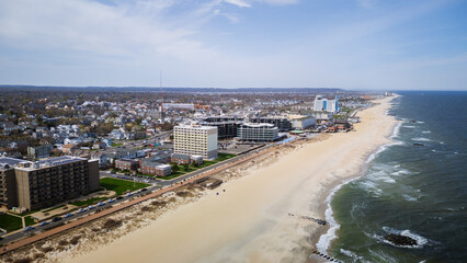 Aerial Drone of Long Branch New Jersey Shore 