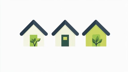 Fototapeta premium Green home growth stages; sustainable housing; eco-friendly development; website banner