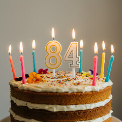 eighty four years old birthday cake 