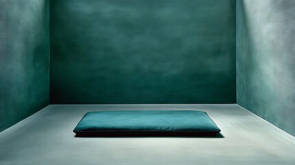 Teal Velvet Cushion in Minimalist Room