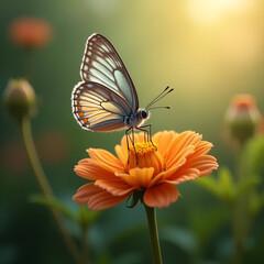 Obraz premium butterfly on flower