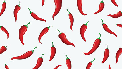 Chili peppers seamless pattern.