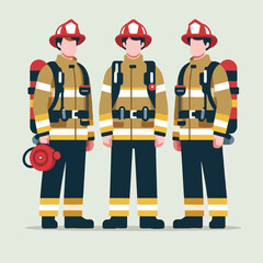 Naklejka premium cool firefighter image vector