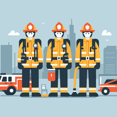 cool firefighter image vector