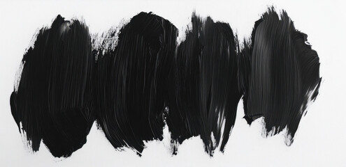 Abstract Black Paint Strokes