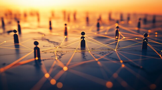 Network of Human Connections on a Global Digital Landscape