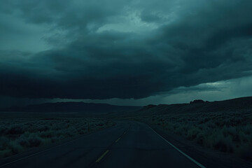Stormy Highway Landscape