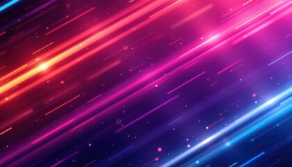 Dynamic light trails digital art abstract background vibrant colors wide angle energy and motion