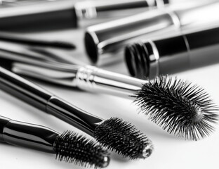 Makeup brushes and mascara wands