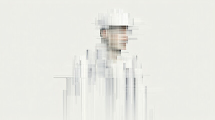 Abstract engineer figure