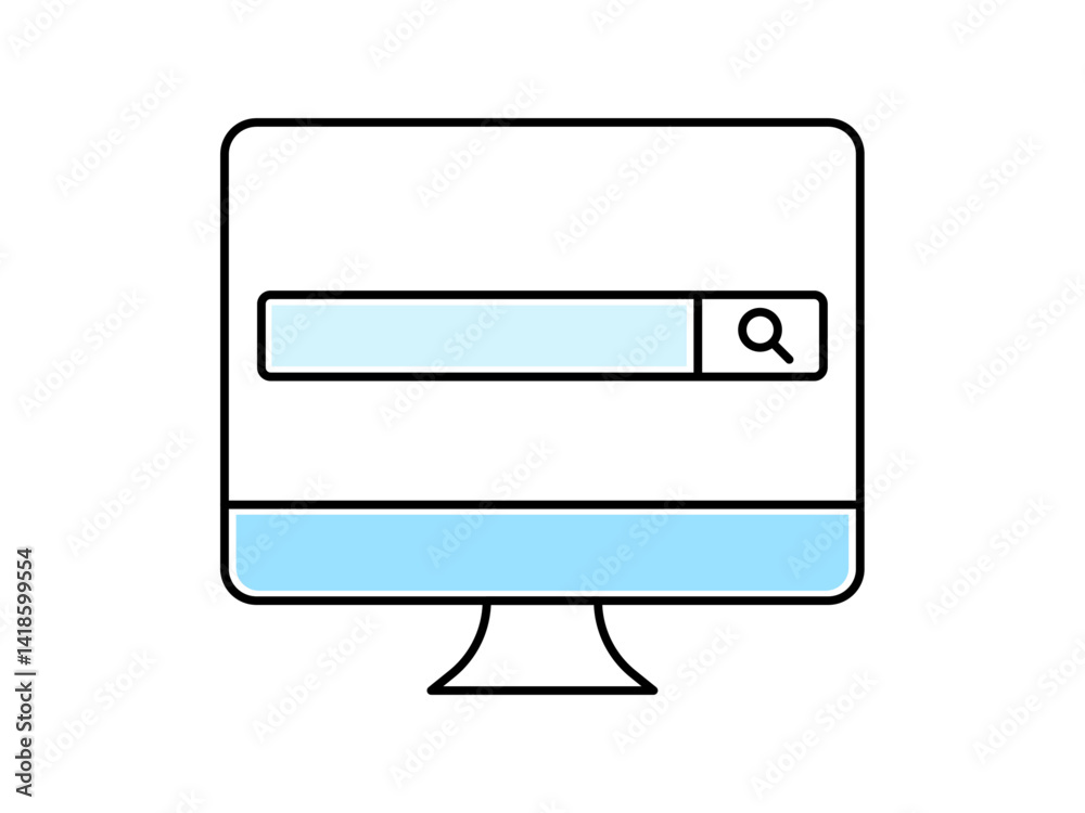 Poster Search Bar icon. Programming icon and symbol. Programming elements. Simple flat vector icon.