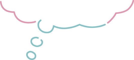 かわいい考え中の吹き出しイラスト素材