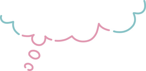 かわいい考え中の吹き出しイラスト素材