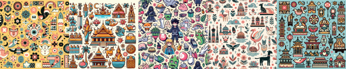 vector of various kinds of patterns