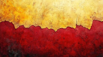 Aged, textured wall displaying a vibrant color transition.