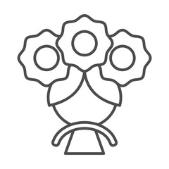 Flower Bouquet Icon Set Multiple Style Collection