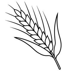 Wheat with Grains Vector Art