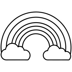 Fototapeta premium Bright Rainbow Icon Vector Art