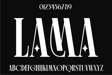 Luxury condensed display font vector