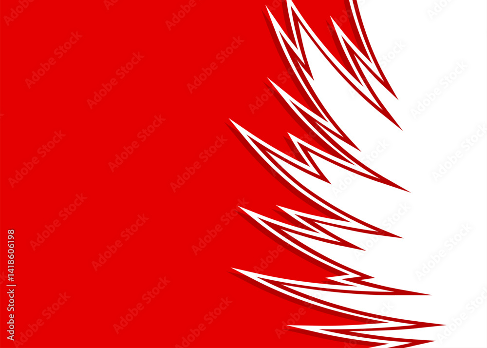 Poster abstract background with curved spike pattern and with some copy space area