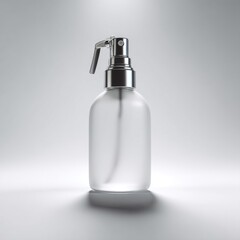 Frosted Glass Spray Bottle with Chrome Accents