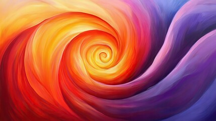 A vibrant spiral of swirling colors, from fiery reds and oranges to calming purples and blues.