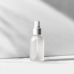 Minimalist Spray Bottle Mockup with Soft Shadow Play