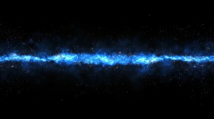Fototapeta premium Cosmic blue nebulae stretches across the vastness of space.