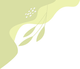 Fototapeta premium Aesthetic Leaf Corner