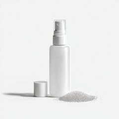 Minimalist White Spray Bottle with Powder