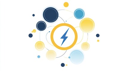 Energy network, global connection, abstract background, data visualization, business concept