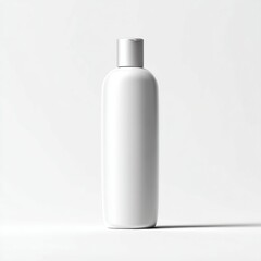 Minimalist White Bottle Mockup for Cosmetic or Personal Care Product