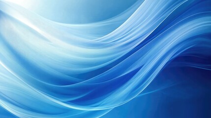 Naklejka premium A dynamic abstract design featuring flowing, translucent blue waves.