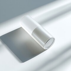 Minimalist Cosmetic Product Mockup with Sunlight Shadow