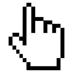 mouse cursor pixel style flat color vector illustration template design