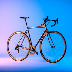 Fototapeta premium black racing sport road racer bike bicycle racer isolated