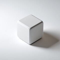 Fototapeta premium Soft-lit White Cube on Seamless Background