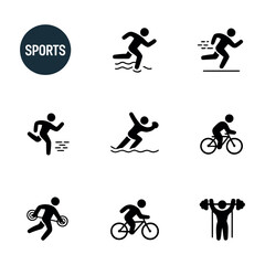 sports icons set