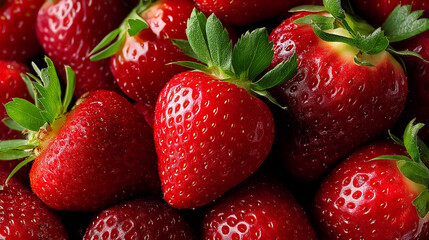 A Close-Up of Fresh Strawberries in a Bowl