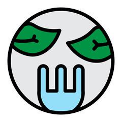 PlantBased Meal Vector Filled Icon Design