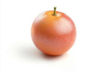 Vibrant Single Fruit on White Background with Textured Surface