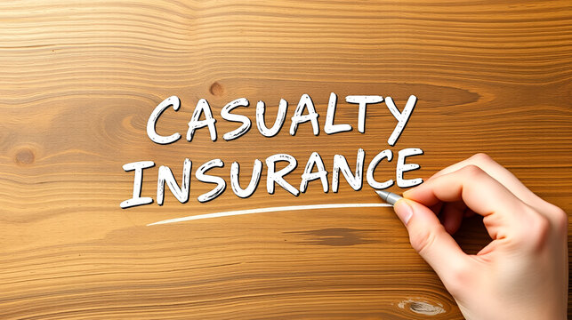 Conceptual hand writing showing Casualty Insurance. Concept meaning overage against loss of property or other liabilities Asymmetrical uneven shaped pattern object multicolour design