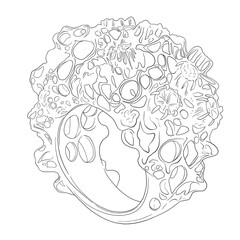 Unique hand-drawn jewelry sketch with intricate designs, perfect for accessory branding, fashion, or artistic jewelry concepts.	