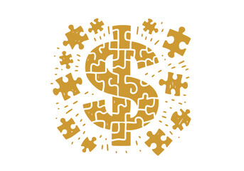 Finance & Economy in Business hand drawn vector illustration