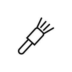 Fototapeta premium Simple Line Art Icon Cleaning Brush, Dusting Tool, Maintenance Symbol, Vector Graphic