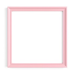 pink picture frame isolated in white
