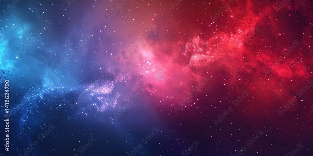 Poster abstract gradient waves in pink and blue hues. background image of red and blue contrast gradient co